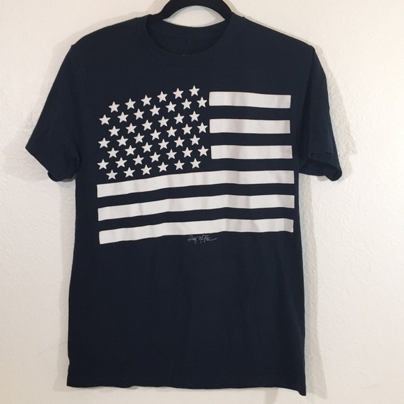 Ring Of Fire American Flag T-shirt Dark Blue Small - Picture 2 of 6